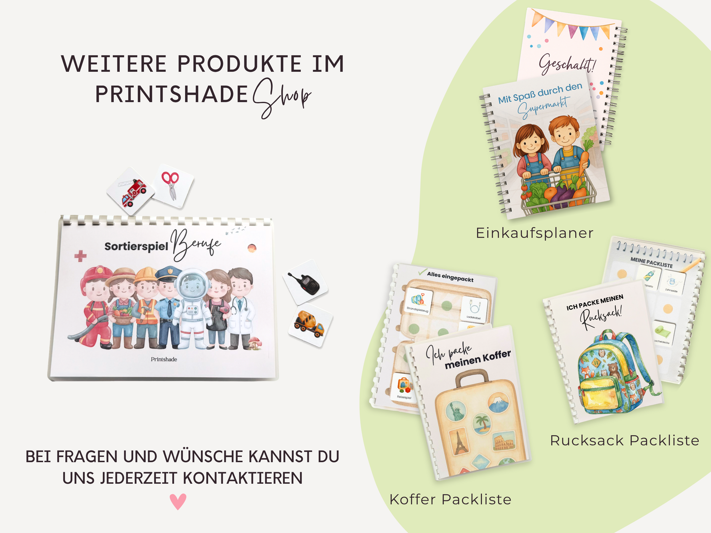 Montessori Berufe Sortierspiel Lernspiel