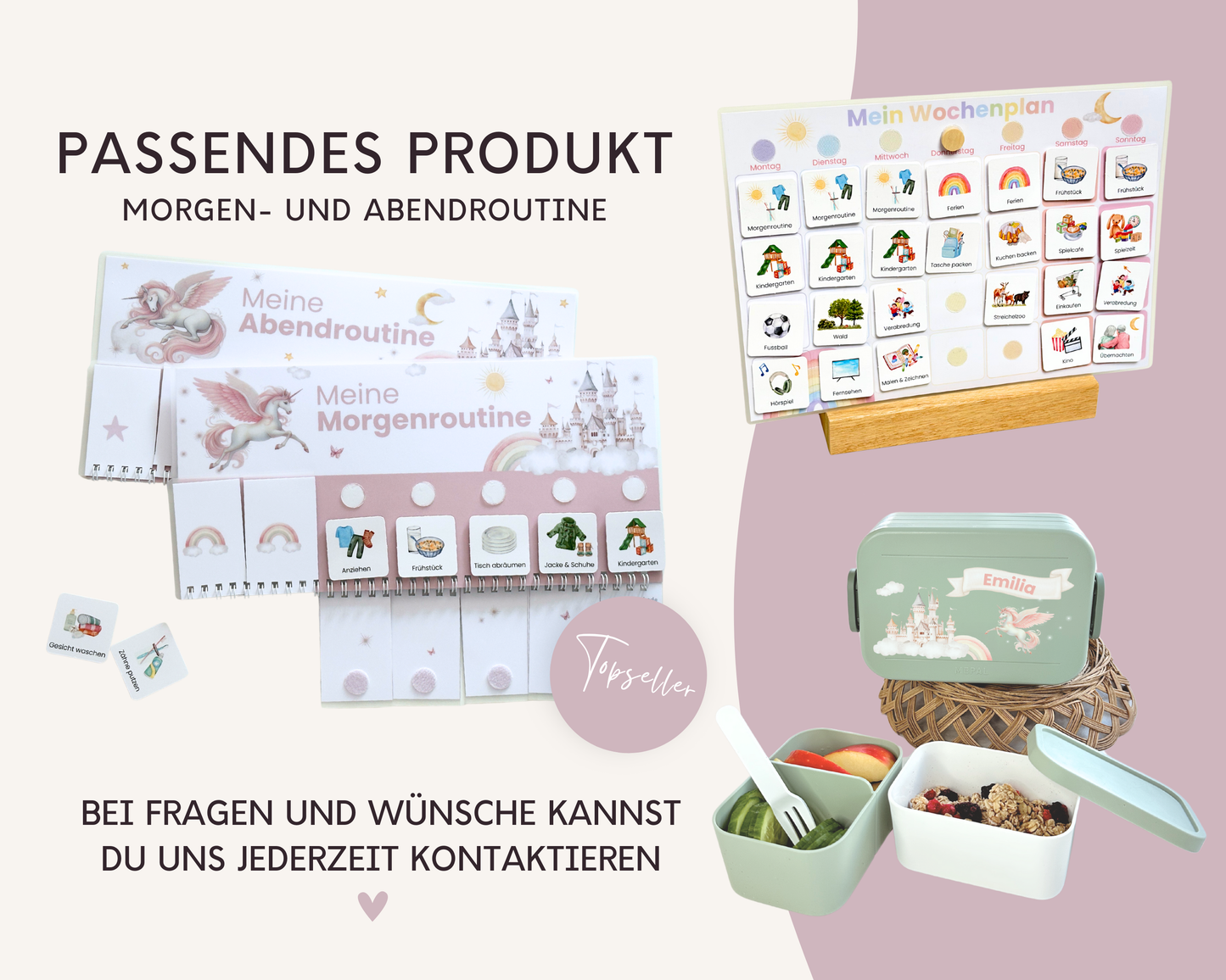 Wochenplaner EINHORN inkl. Symbolkarten