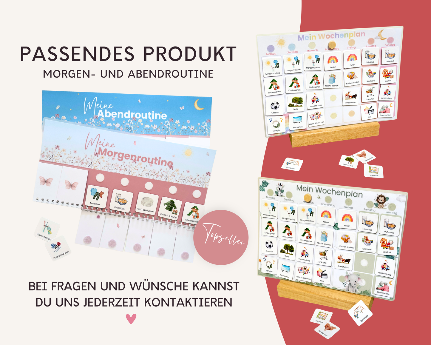 Haushaltsplan BLUMEN inkl. Symbolkarten