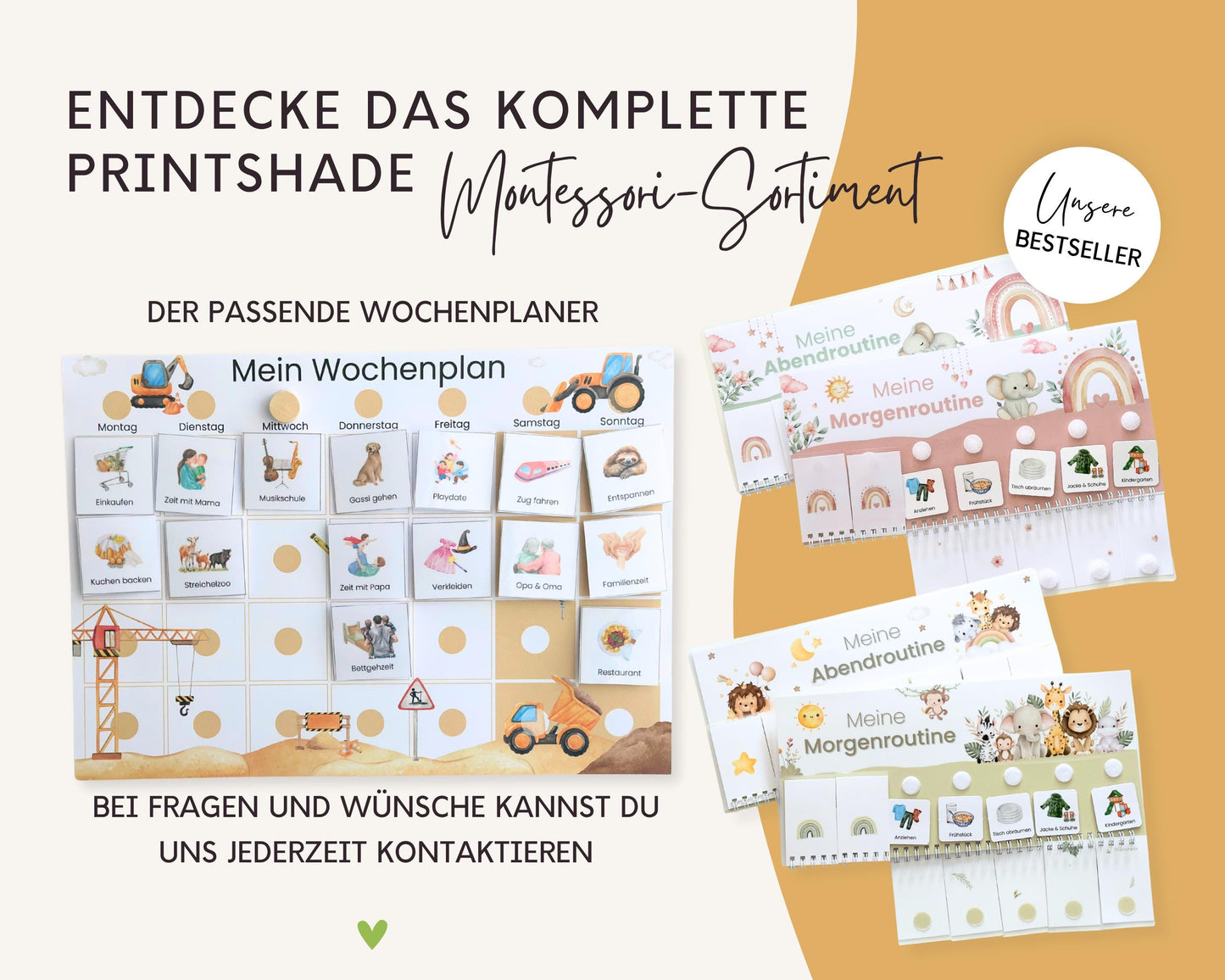 Routineplaner BAGGER inkl. Symbolkarten