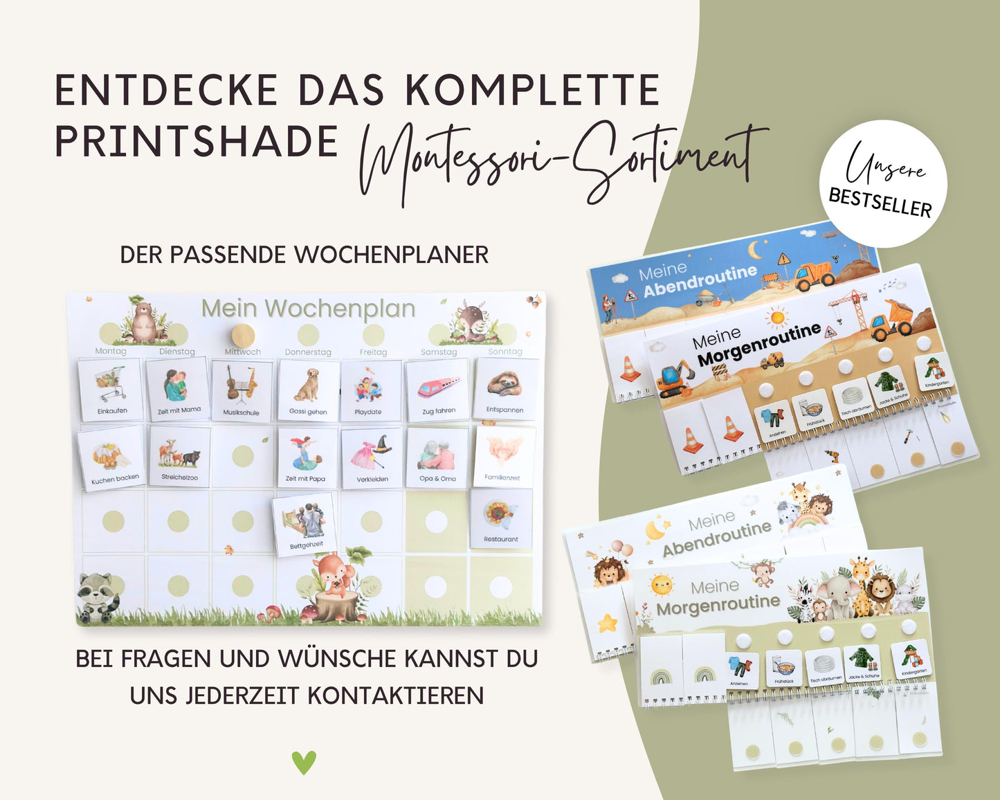 Routineplaner WALDTIERE inkl. Symbolkarten