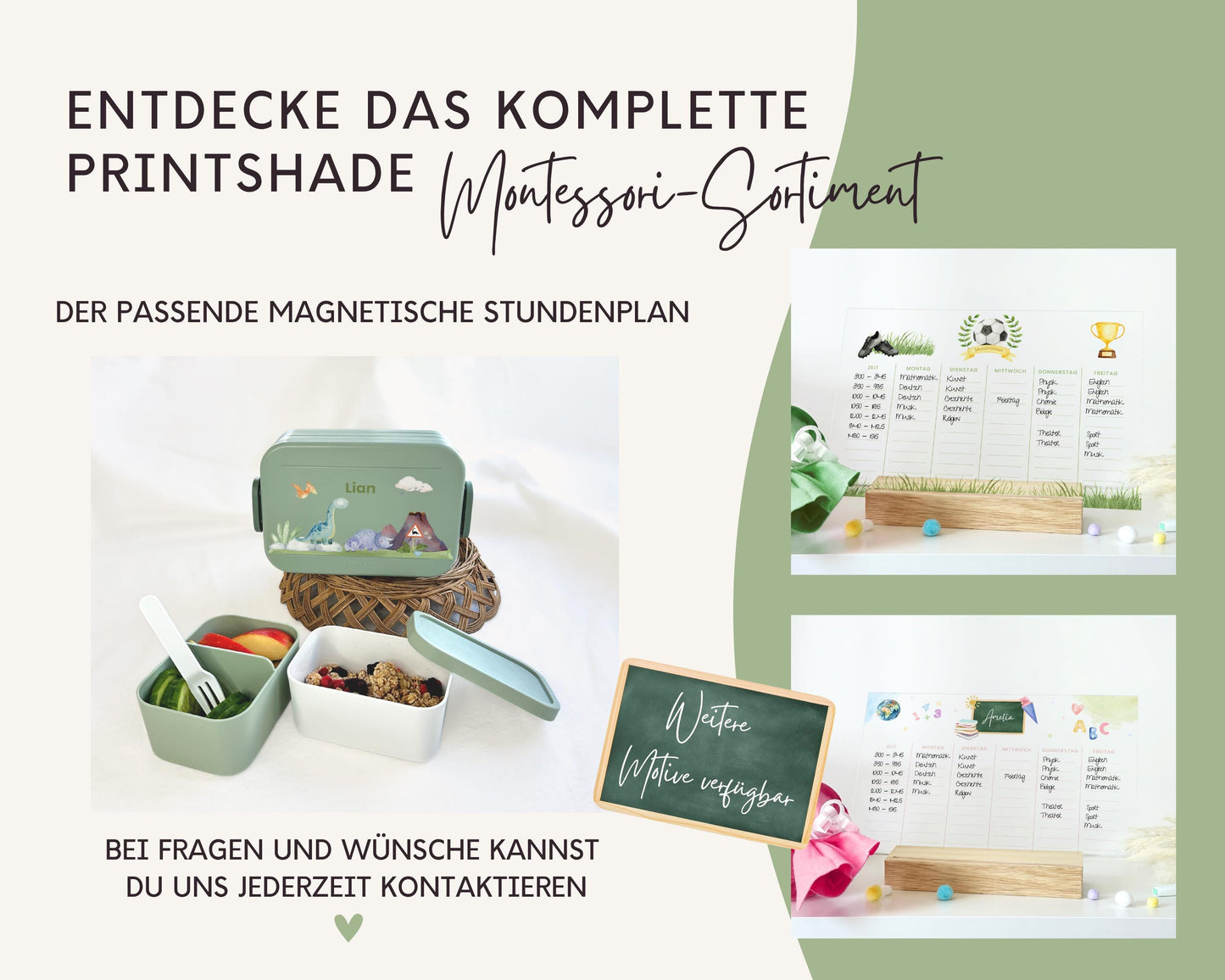 Stundenplan Acryl personalisierbar - Design DINOSAURIER