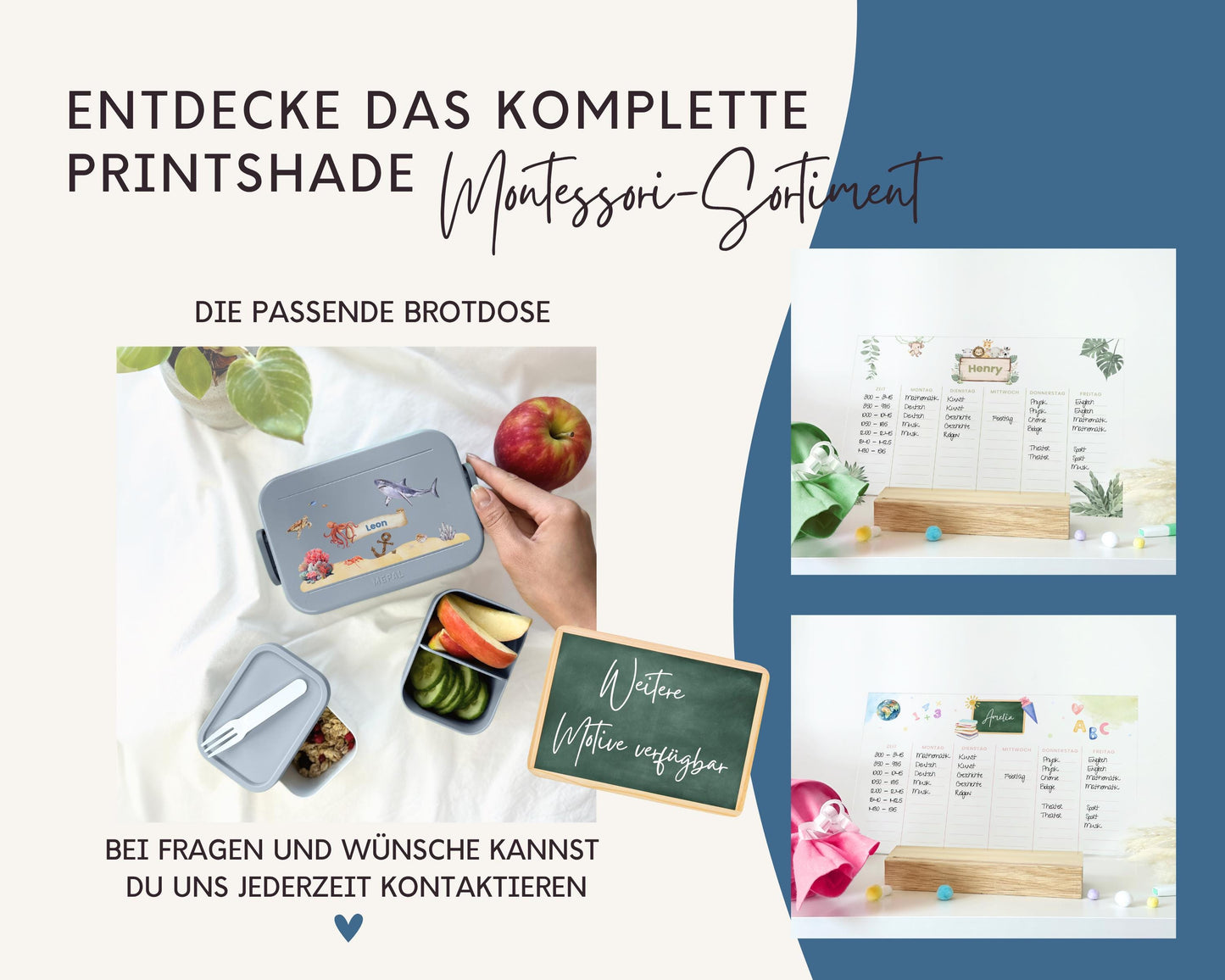 Stundenplan Acryl personalisierbar - Design MEER