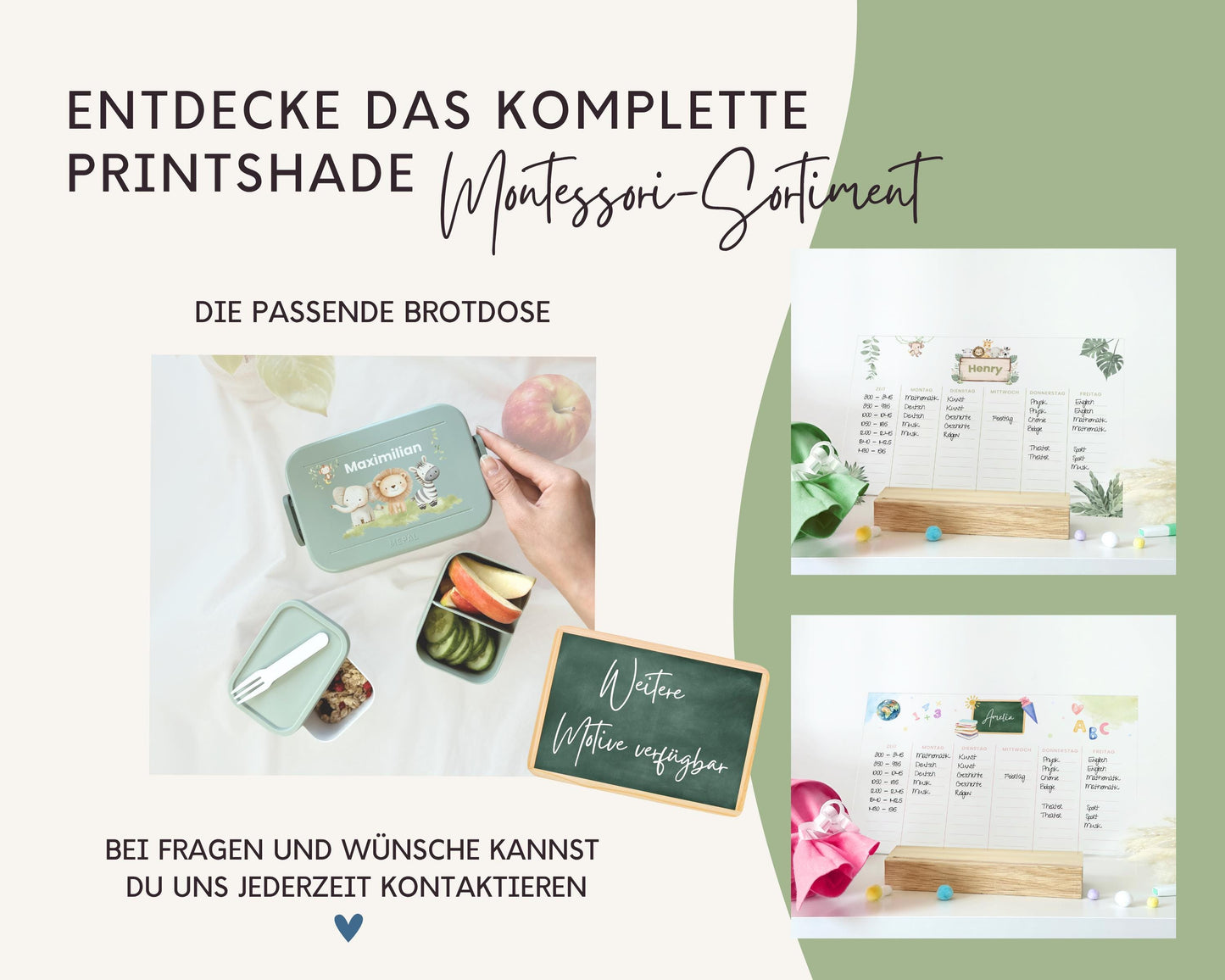 Stundenplan Acryl personalisierbar - Design SAFARI