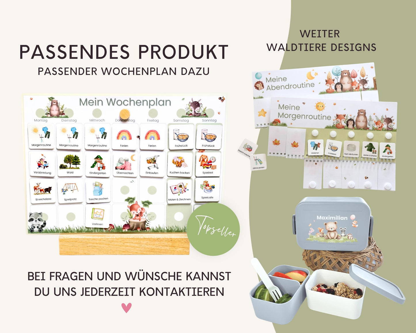 Wochenplaner Verlängerung WALDTIERE