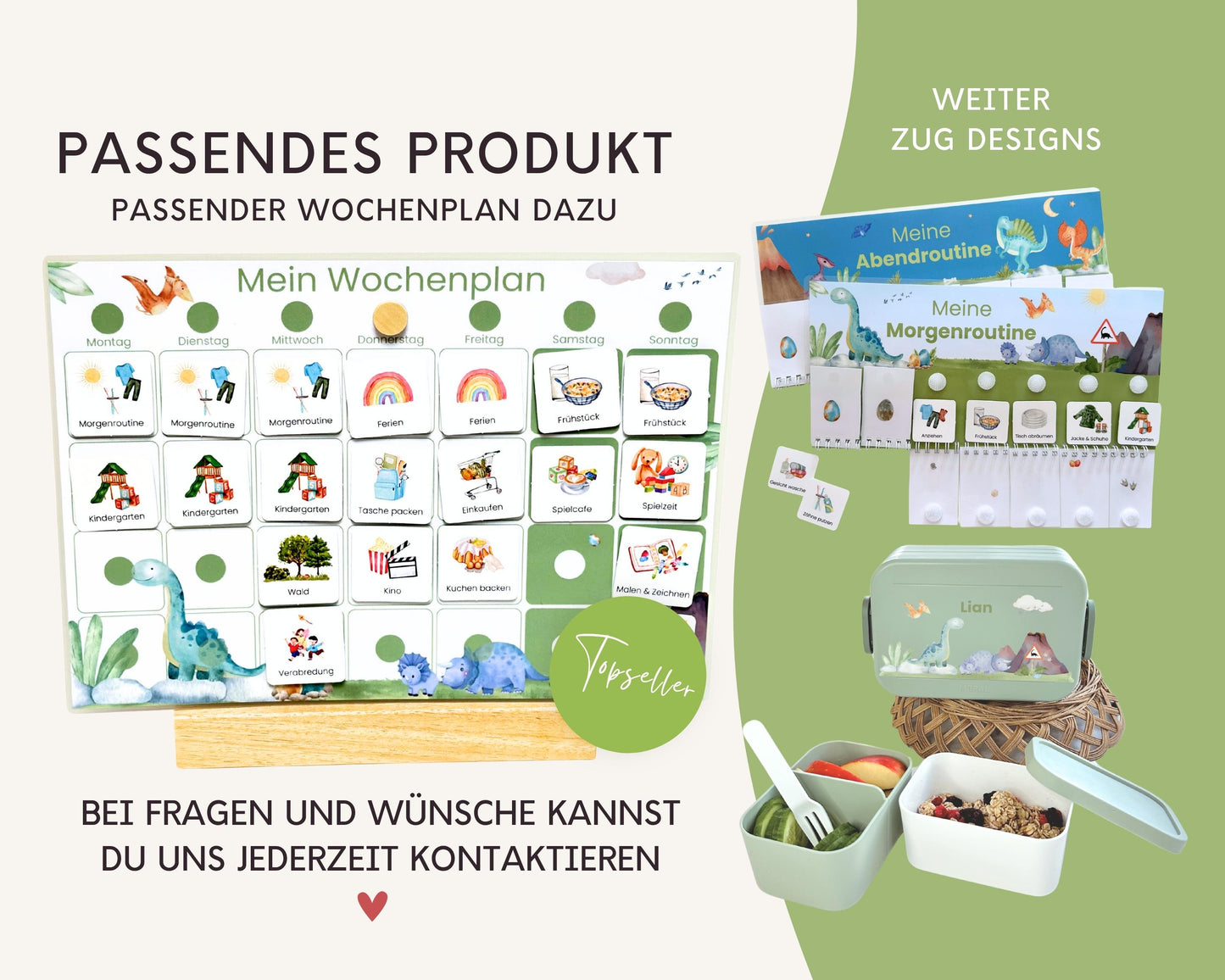 Wochenplaner Verlängerung DINOSAURIER