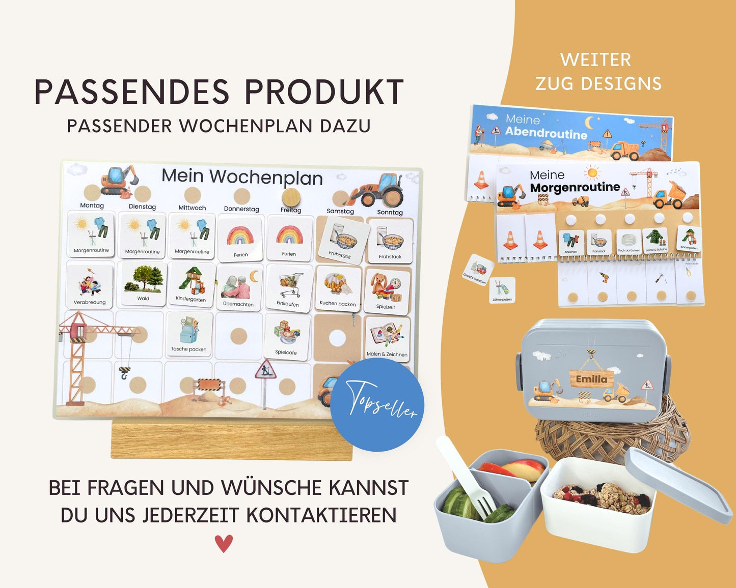 Wochenplaner Verlängerung BAGGER