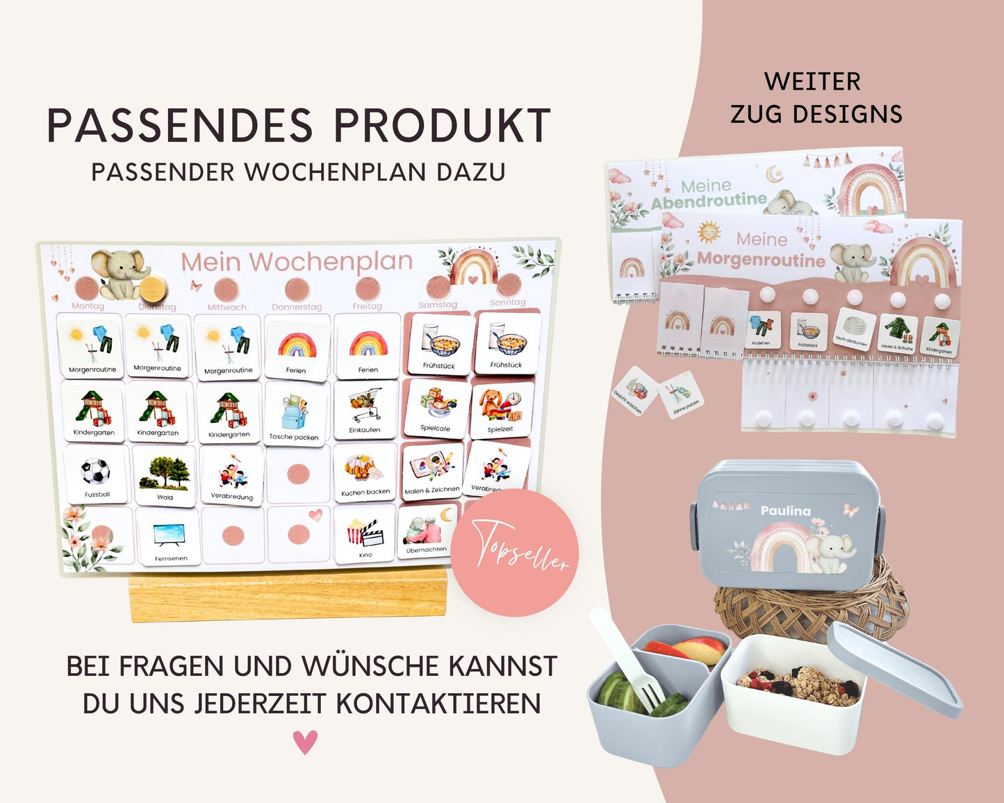 Wochenplaner Verlängerung ROSA ELEFANT