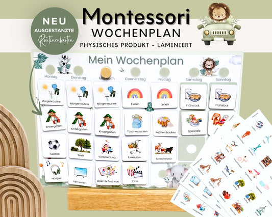 Wochenplaner inkl. Symbolkarten - Design SAFARI - Personalisierbar