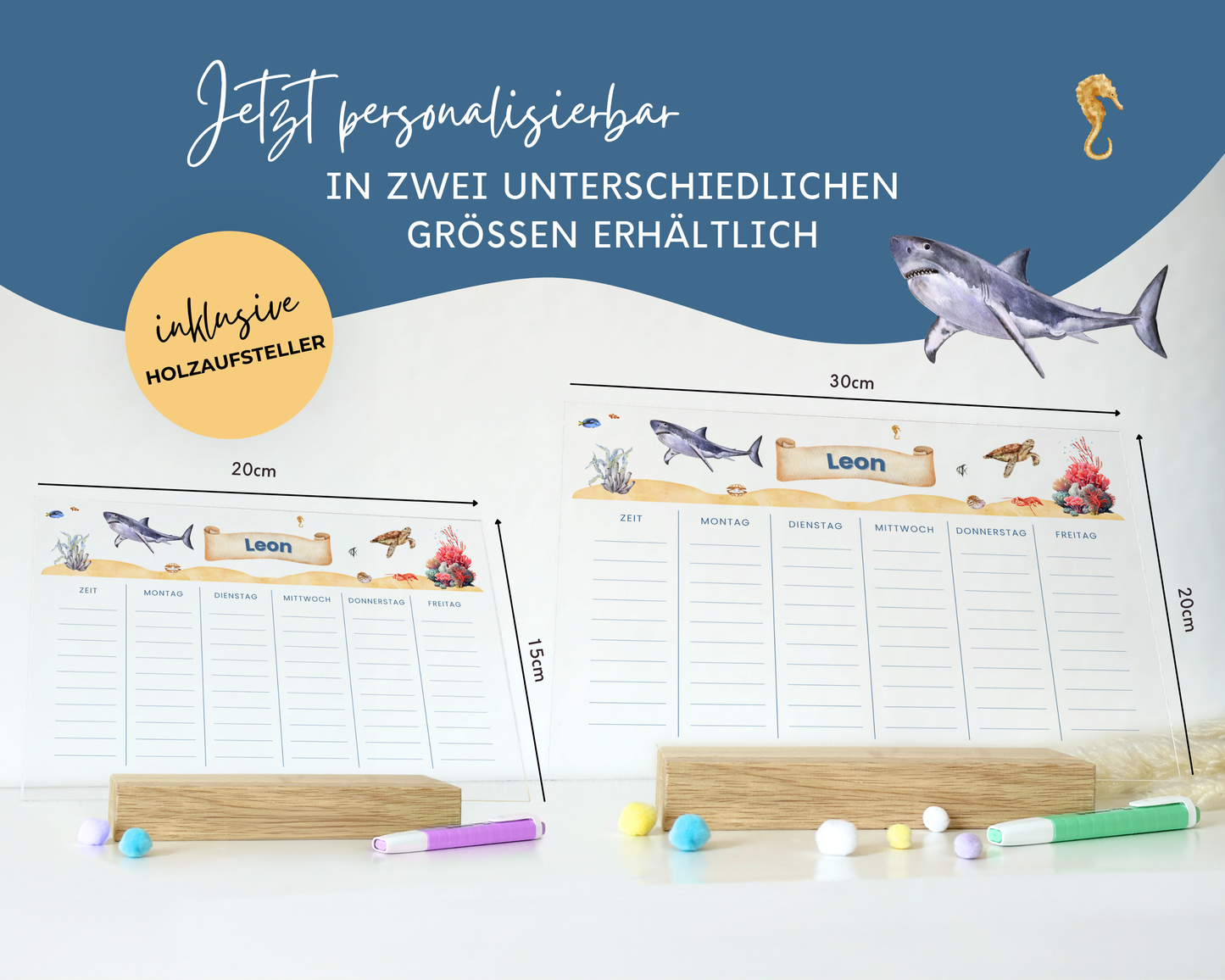 Stundenplan Acryl personalisierbar - Design MEER