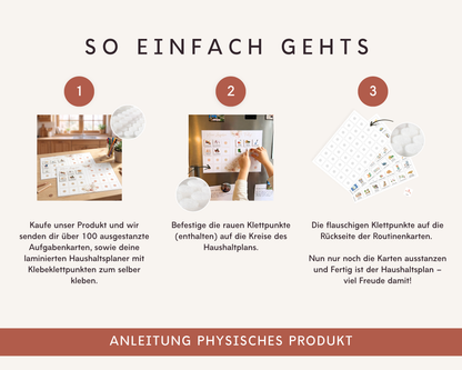 Haushaltsplan BEIGE inkl. Symbolkarten