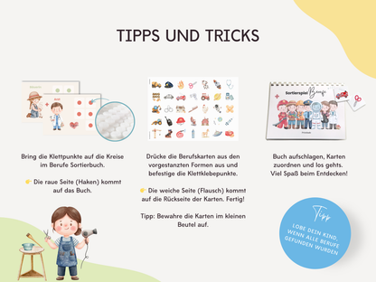 Montessori Berufe Sortierspiel Lernspiel