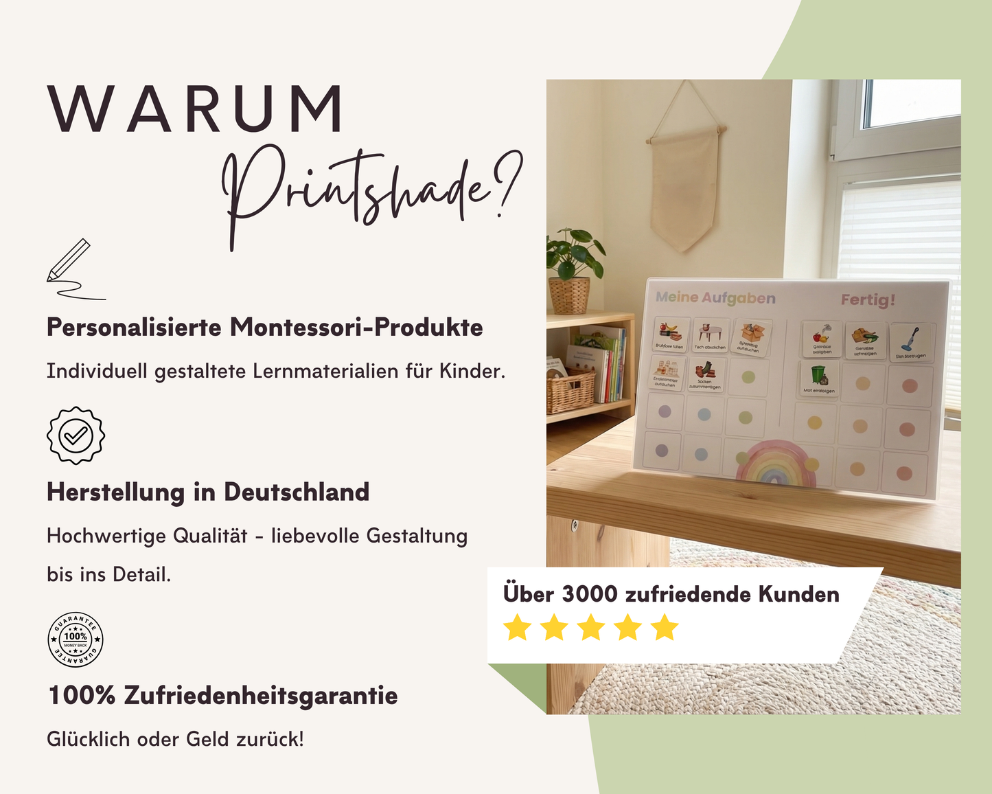 Haushaltsplan REGENBOGEN inkl. Symbolkarten