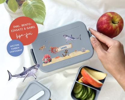 Mepal Brotdose mit Name personalisierbar - Design MEER - Verschiedene Farben