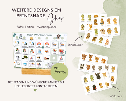 Emotionskarten 32 KARTEN - Design SAFARI TIERE