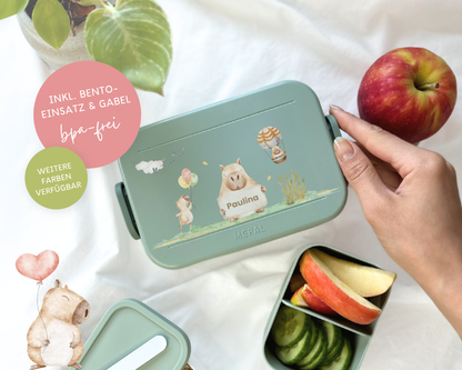 Mepal Brotdose mit Name personalisierbar - Design CAPYBARA - Verschiedene Farben