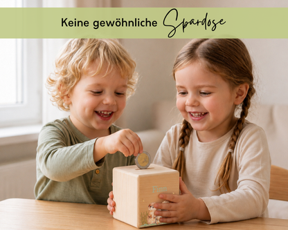 Holzspardose personalisiert Otter