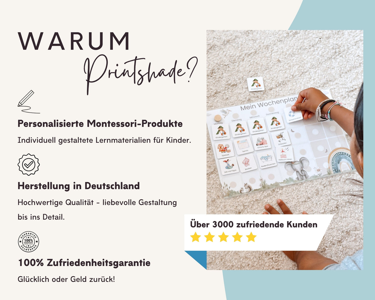 Wochenplaner inkl. Symbolkarten - Design AUTOS - Personalisierbar