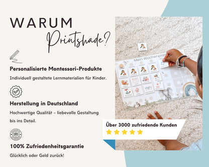 Wochenplaner inkl. Symbolkarten - Design AUTOS - Personalisierbar
