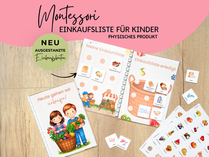 Einkaufsliste inkl. Symbolkarten - Design WOCHENMARKT KINDER - Personalisierbar