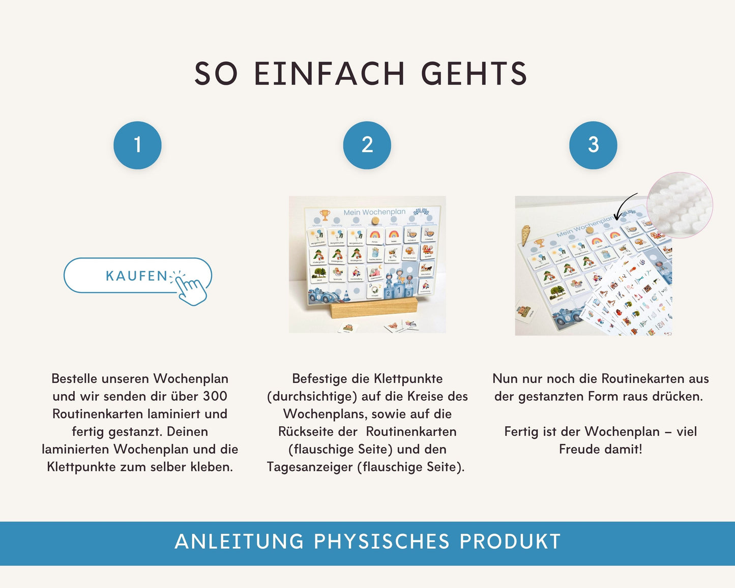 Wochenplaner inkl. Symbolkarten - Design AUTOS - Personalisierbar