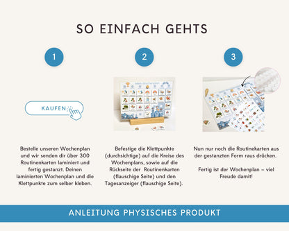 Wochenplaner inkl. Symbolkarten - Design AUTOS - Personalisierbar