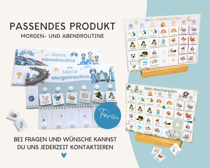 Wochenplaner inkl. Symbolkarten - Design AUTOS - Personalisierbar