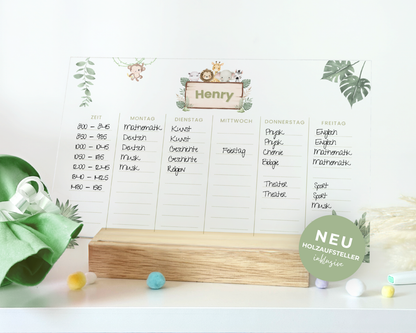 Stundenplan Acryl personalisierbar - Design SAFARI