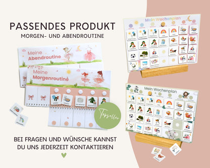 Wochenplaner inkl. Symbolkarten - Design BALLERINA - Personalisierbar