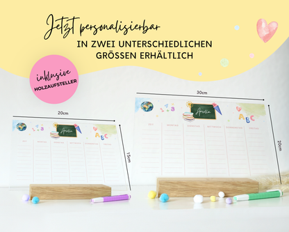 Stundenplan Acryl personalisierbar - Design SCHULE