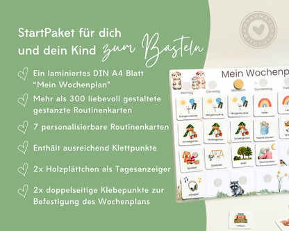 Wochenplaner inkl. Symbolkarten - Design OTTER - Personalisierbar