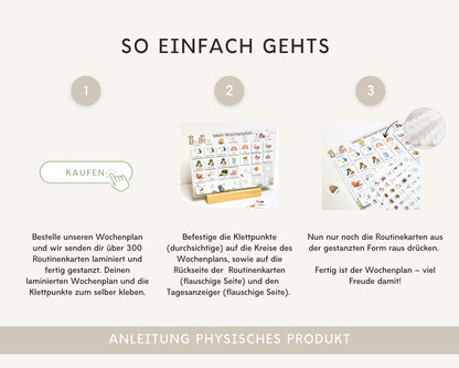 Wochenplaner inkl. Symbolkarten - Design OTTER - Personalisierbar