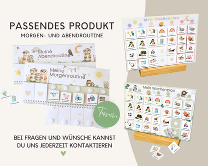 Wochenplaner inkl. Symbolkarten - Design OTTER - Personalisierbar