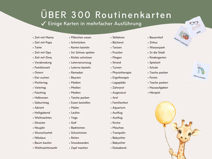 Wochenplaner inkl. Symbolkarten - Design SAFARI - Personalisierbar