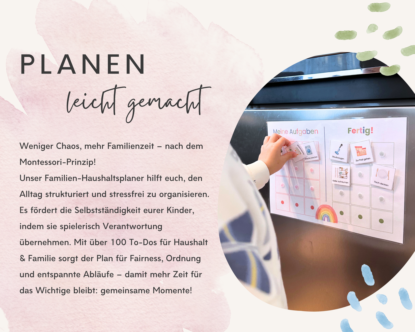 Haushaltsplan To-Do-Liste inkl. Symbolkarten - Design PRINZESSIN