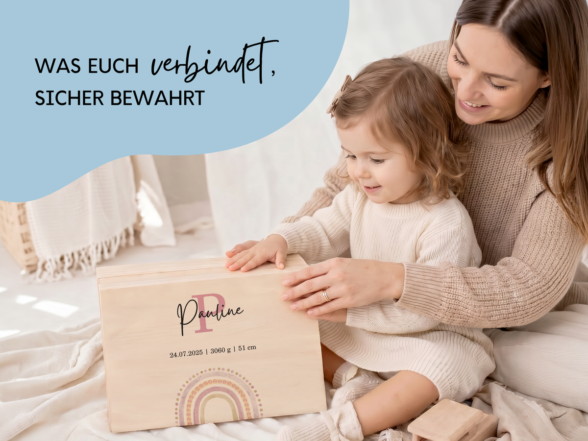 Erinnerungsbox personalisiert Regenbogen