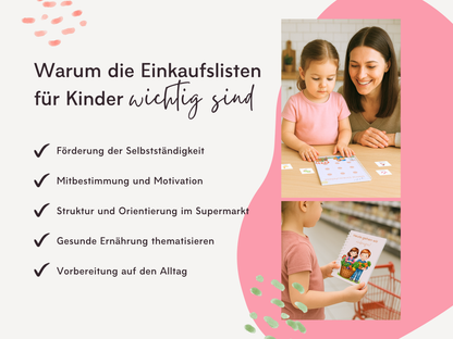 Einkaufsliste inkl. Symbolkarten - Design WOCHENMARKT KINDER - Personalisierbar