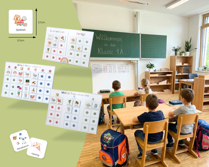 Grundschule Schule Tagesablauf Routinekarten