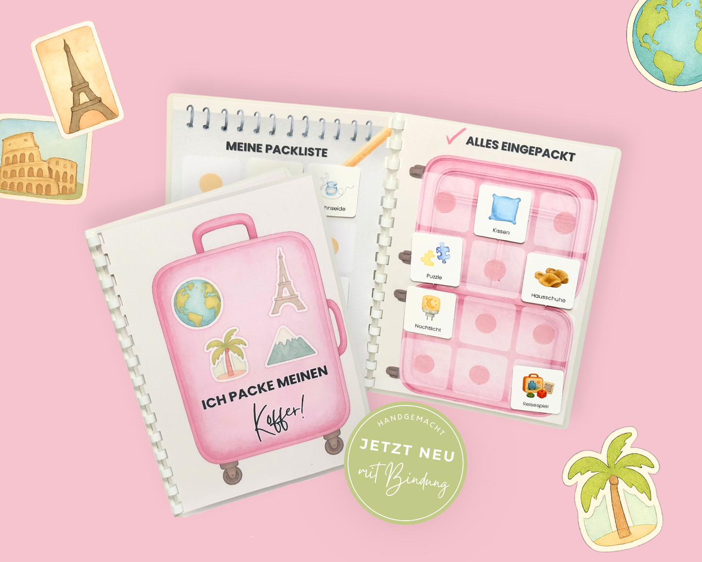 Packe mein Koffer ROSA inkl. Karten