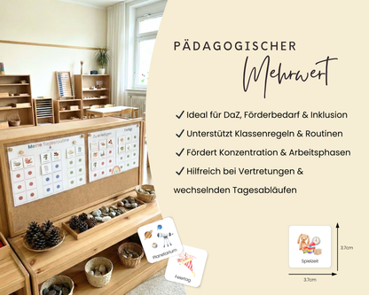 Grundschule Schule Tagesablauf Routinekarten