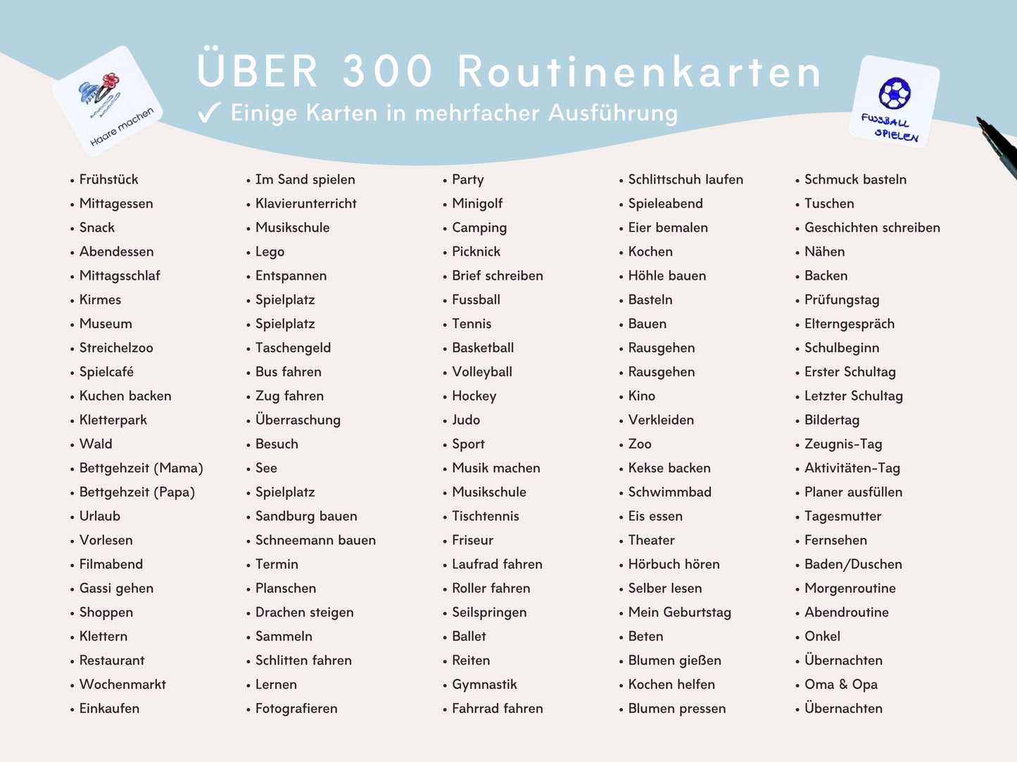 Wochenplaner inkl. Symbolkarten - Design CINDERELLA - Personalisierbar