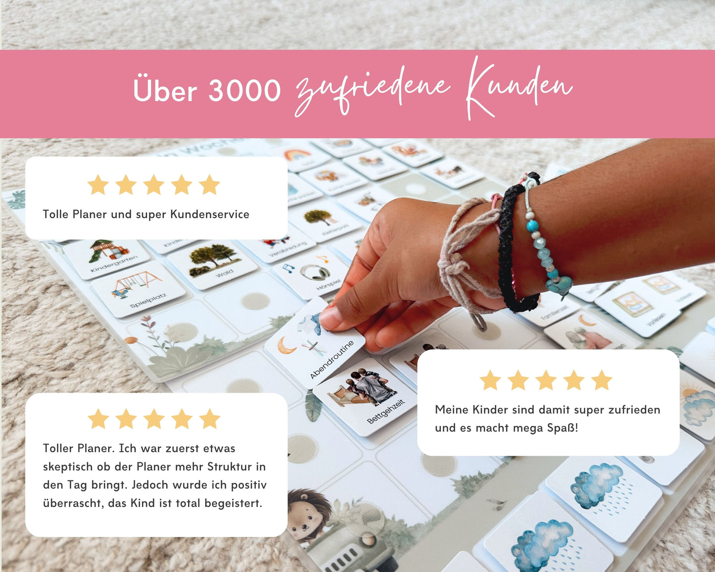 Wochenplaner inkl. Symbolkarten - Design CINDERELLA - Personalisierbar