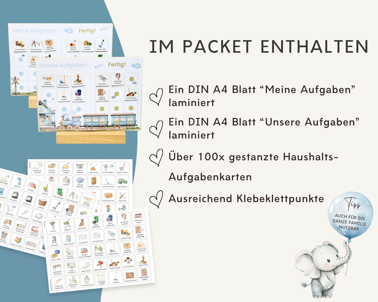 Haushaltsplan ZUG inkl. Symbolkarten