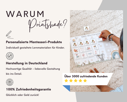 Wochenplaner inkl. Symbolkarten - Design POLIZEI - Personalisierbar