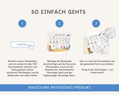 Wochenplaner inkl. Symbolkarten - Design POLIZEI - Personalisierbar