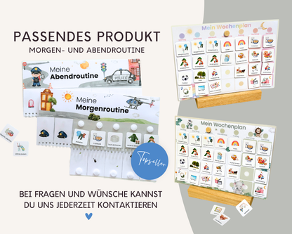 Wochenplaner inkl. Symbolkarten - Design POLIZEI - Personalisierbar