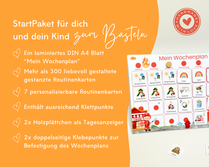 Wochenplaner inkl. Symbolkarten - Design FEUERWEHR - Personalisierbar