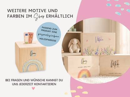 Erinnerungsbox personalisiert Regenbogen