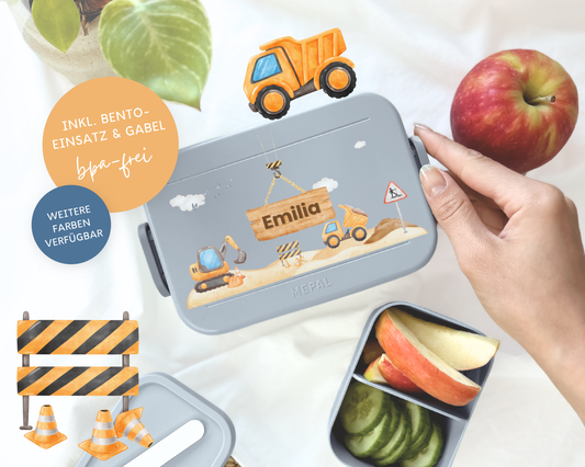 Mepal Brotdose mit Name personalisierbar - Design BAGGER - Verschiedene Farben