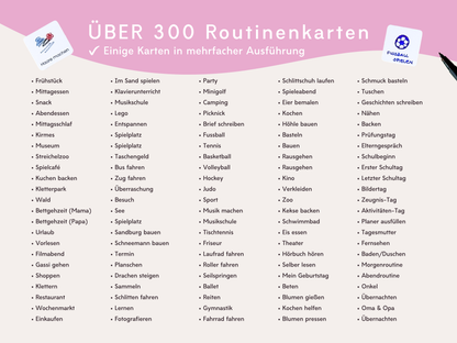 Wochenplaner inkl. Symbolkarten - Design MEERJUNFRAU PINK - Personalisierbar